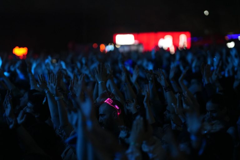 Foule d'un festival de nuit